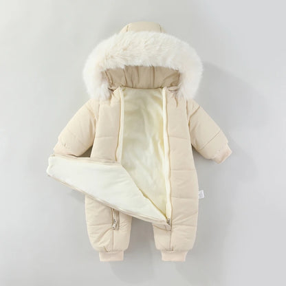 Neugeborenen Baby Overall Herbst und Winter Baby Strampler Warme Säuglings Schneeanzug Jungen Kleidung Verdicken Baby Ski Anzug Mädchen Mantel 0-18M