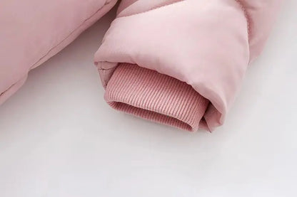 Winter Baby Strampler Einfarbig Cartoon Overall Integrierte Fleece Thermische Overalls Neugeborenen Babys Verdickt Outdoor Schnee Anzug