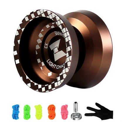 AM-Yoyo Nicht reagierendes Pro X3 für fortgeschrittene Spieler, reaktionsfähiges Yoyo für Anfänger, Kinder-Aluminium-Yoyo