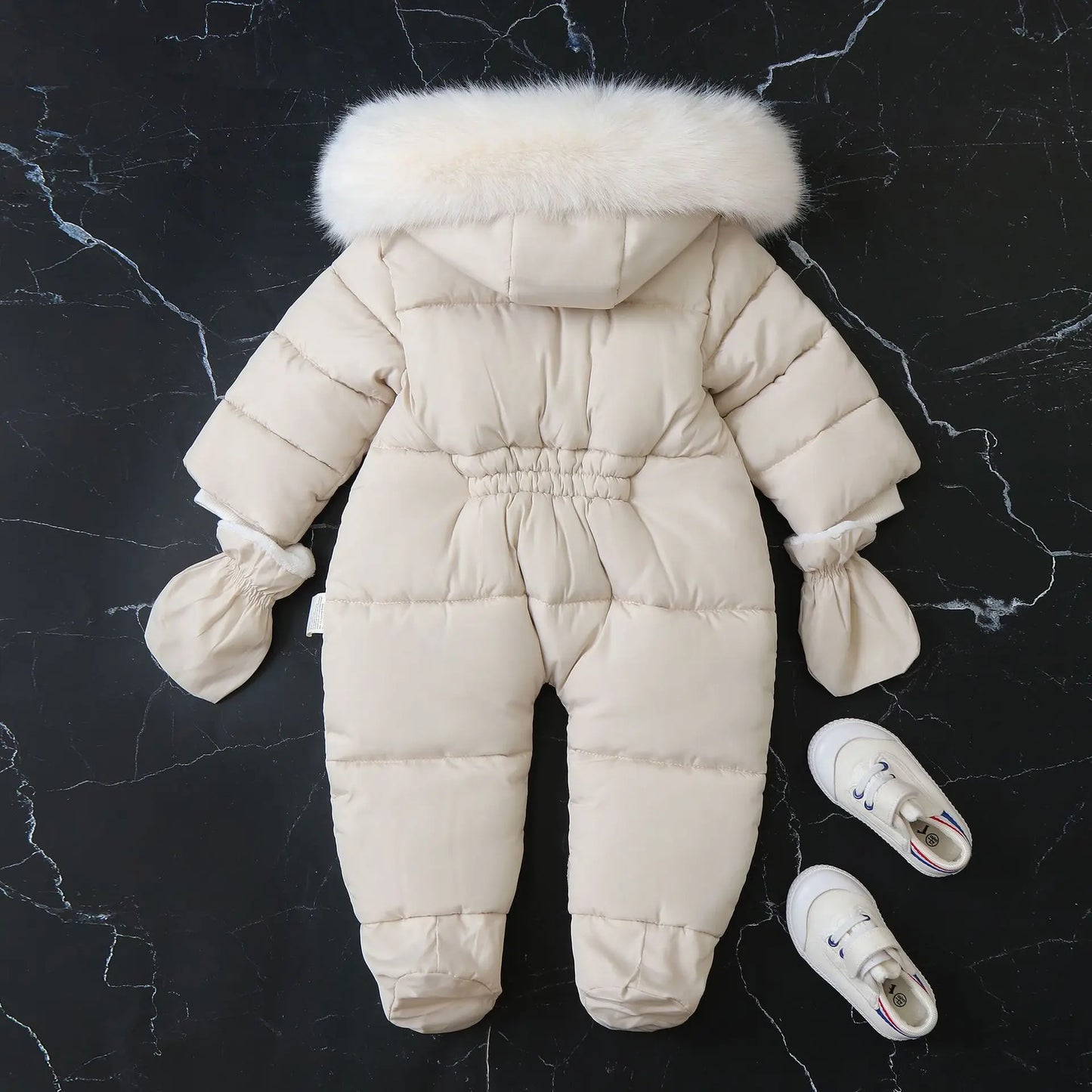 2024 neue Winter Baby Strampler Dicke Warme Infant Mit Kapuze Innen Fleece Overall Neugeborenen Jungen Mädchen Overalls Kleinkind Kleidung Set