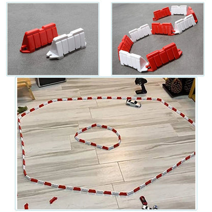 Straßenbarriere RC Auto Rennstrecke Hindernis Feldzaun Mini Verkehr Straßenblock Spielzeug für 1/14 1/16 1/18 1/24 1/28 Mini RC Auto