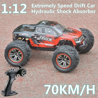 70 KM/H 1/12 Große 4WD Off-Road High Speed Fernbedienung Lkw Wasserdichte Hydraulische Stoßdämpfer Racing Drift RC Auto Lkw Spielzeug