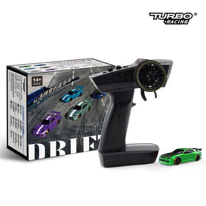 Turbo Racing 1:76 RC Auto C64 C63 Drift RC Auto mit Gyro C71 C72 C73 C74 C75 Flach lauf Fernbedienung Spielzeug für Kinder und Erwachsene