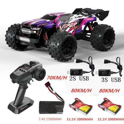 Professioneller 1:16 80 km/h bürstenloser RC-Rennwagen mit 3S-Batterie 2,4 G 1:16 4WD RC-Auto Off-Road ClimbingTruck Hochgeschwindigkeitsmodell