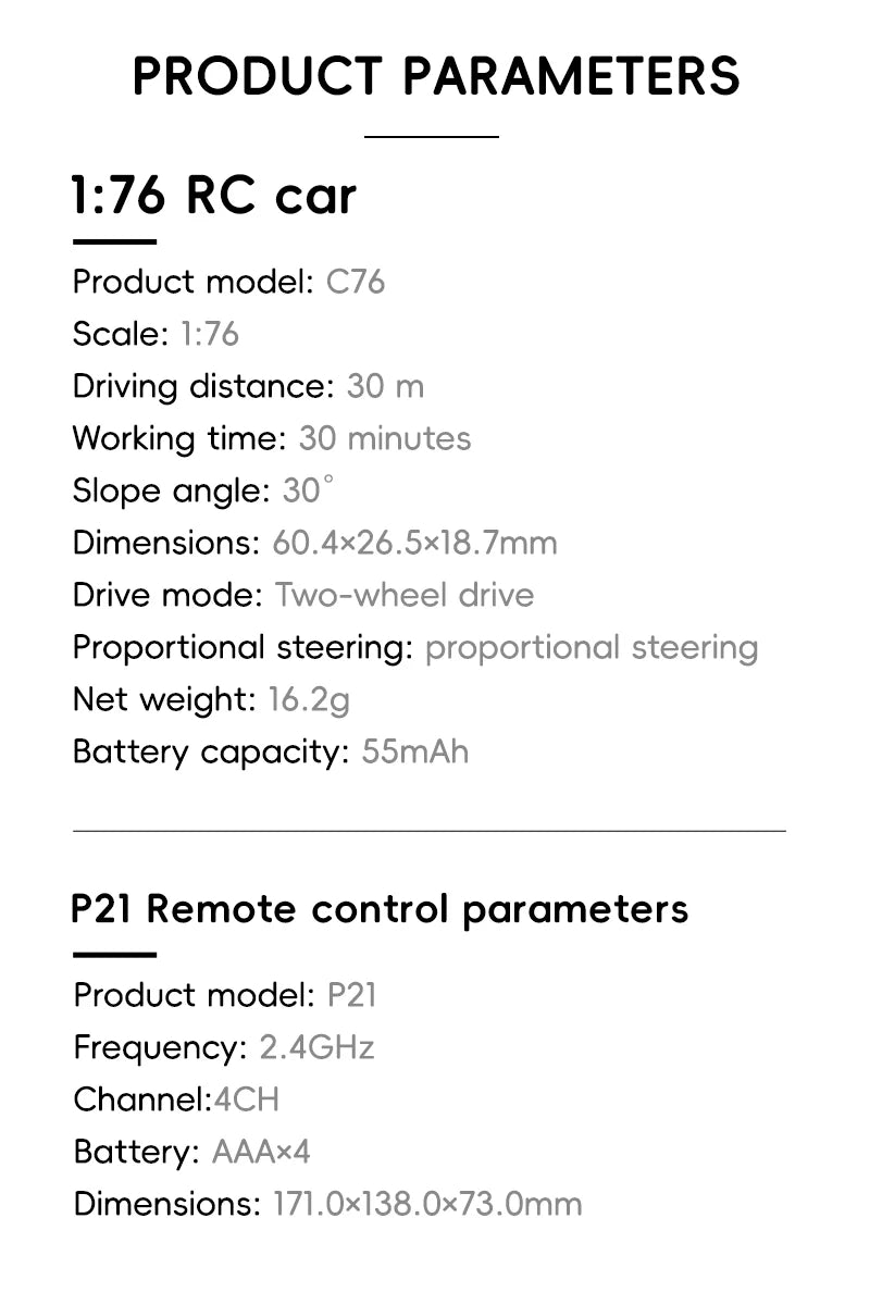Turbo Racing 1/76 C76 Flat Running Racing MINI RTR Fernbedienung Modell On-road Auto Desktop Spielzeug für Erwachsene kinder Spielzeug