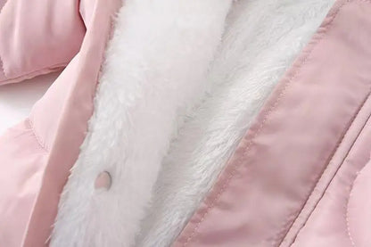 Winter Baby Strampler Einfarbig Cartoon Overall Integrierte Fleece Thermische Overalls Neugeborenen Babys Verdickt Outdoor Schnee Anzug