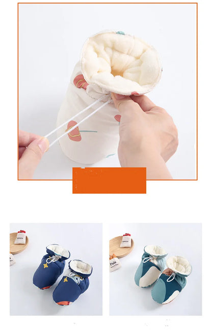 2023 Winter warmes Neugeborenes 3m 6m 9m 12m 18m 24m Kleinkind Kinder plus Samt Overall Muster dicke Jungen Mädchen Stram pler mit Schuhen