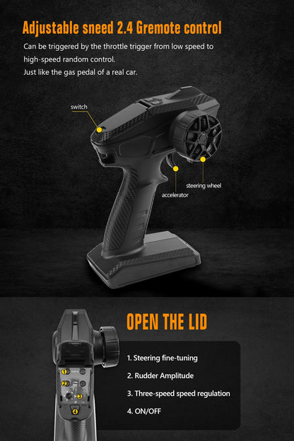 JIUSI PT14R MT14R 1/14 RC Rennwagen 3S Batterie 4WD 80 km/h Bürstenloser Motor 2,4G Fernbedienung 35C Hochgeschwindigkeits-Offroad-RC-Truck