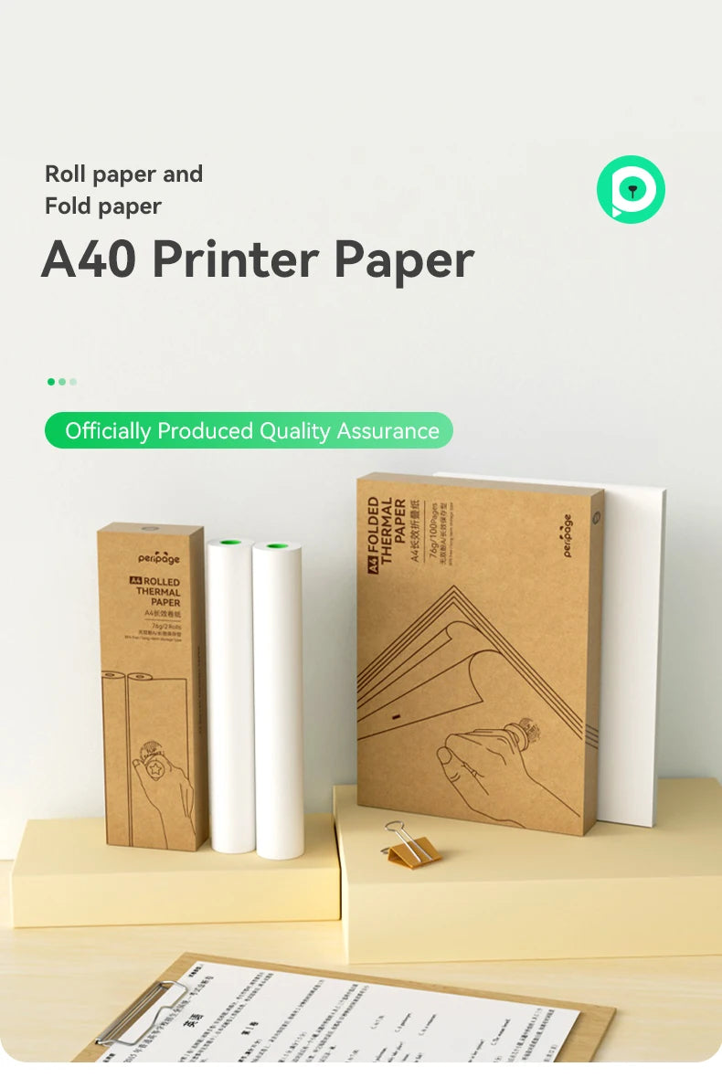PeriPage A4-Thermopapier für A40-Drucker schnell trocknend