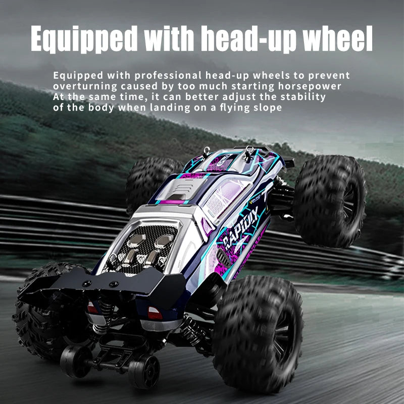 ZWN KF18 1:14 Bürstenloses RC-Auto mit LED-Licht, professionelles 4WD 2,4G Fernbedienung, Offroad-Monstertruck, Spielzeug für Kinder, Geschenk