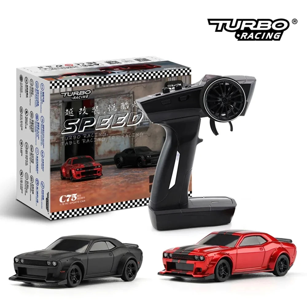Turbo Racing 1:76 RC Auto C64 C63 Drift RC Auto mit Gyro C71 C72 C73 C74 C75 Flach lauf Fernbedienung Spielzeug für Kinder und Erwachsene