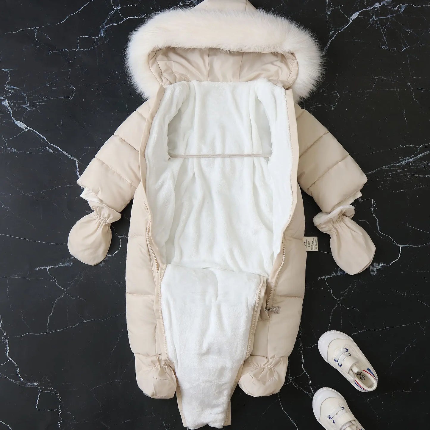 2024 neue Winter Baby Strampler Dicke Warme Infant Mit Kapuze Innen Fleece Overall Neugeborenen Jungen Mädchen Overalls Kleinkind Kleidung Set