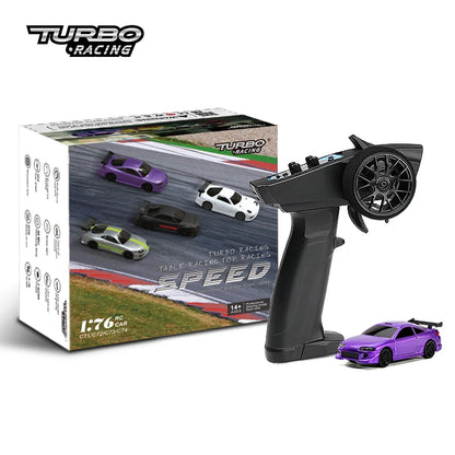 Turbo Racing 1:76 RC Auto C64 C63 Drift RC Auto mit Gyro C71 C72 C73 C74 C75 Flach lauf Fernbedienung Spielzeug für Kinder und Erwachsene