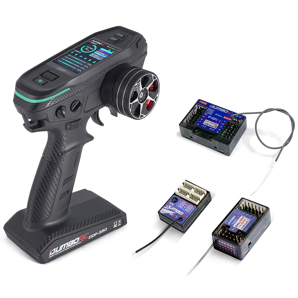 DUMBORC 2,4G 10CH Digital Radio Fernbedienung DDF-350 Sender mit Empfänger für RC Auto Boot Tank LCD FHSS System