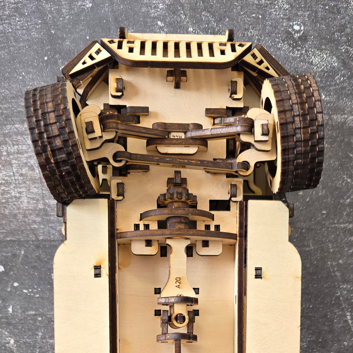 PASST! Pickup-Modell: 6x6 Mechanischer Holz-Pickup-Bausatz