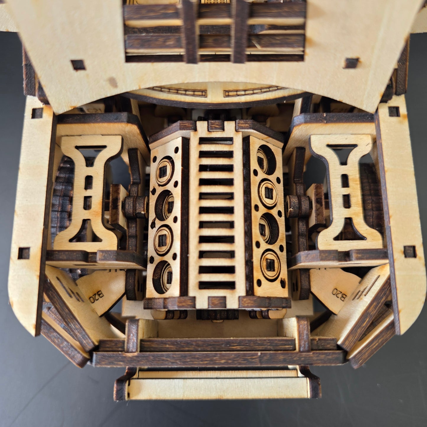 PASST! Pickup-Modell: 6x6 Mechanischer Holz-Pickup-Bausatz