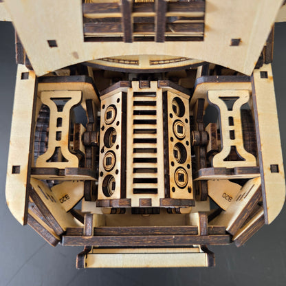 PASST! Pickup-Modell: 6x6 Mechanischer Holz-Pickup-Bausatz