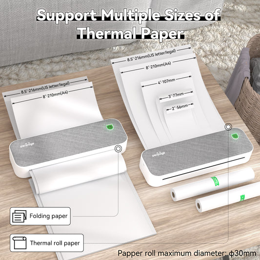 PeriPage mobiler Thermodrucker – Kabellos, Tintlos, geeignet für Dokumente Versandetiketten uvm.!