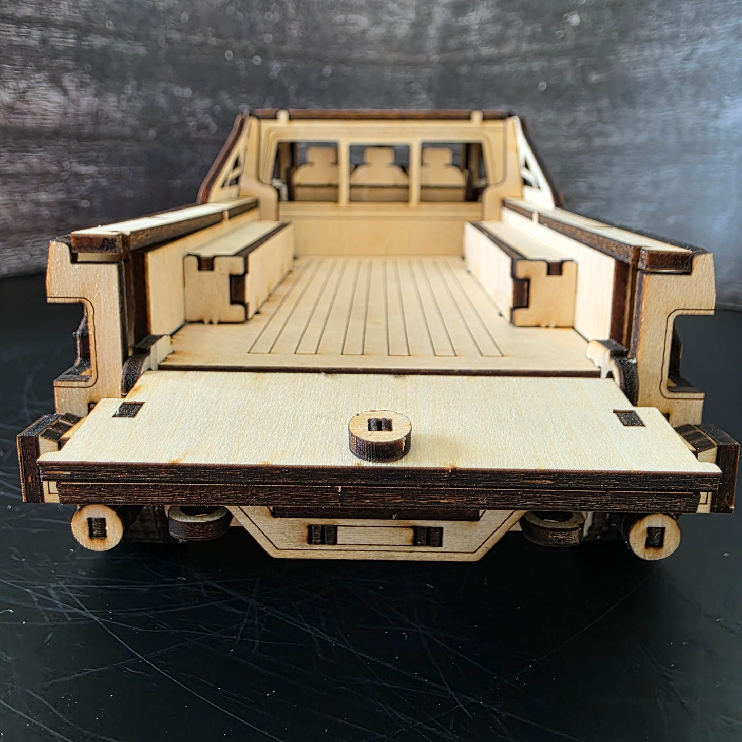 PASST! Pickup-Modell: 6x6 Mechanischer Holz-Pickup-Bausatz