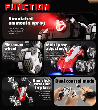 RC Auto 8-Rad-Antrieb Dual-Controller Gestensteuerung Spielzeug Geschenk mit Dampffunktion