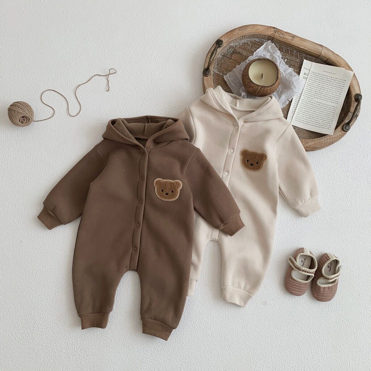 Baby Strampler Overall Schlafanzug Junge Mädchen warm
