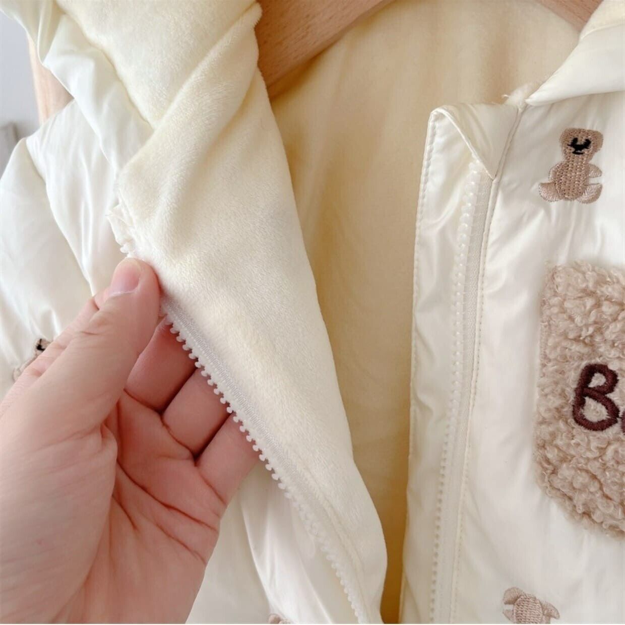 Baby Winterjacke Schneeanzug Overall mit Kapuze, Strampler Jungen Mädchen Langar